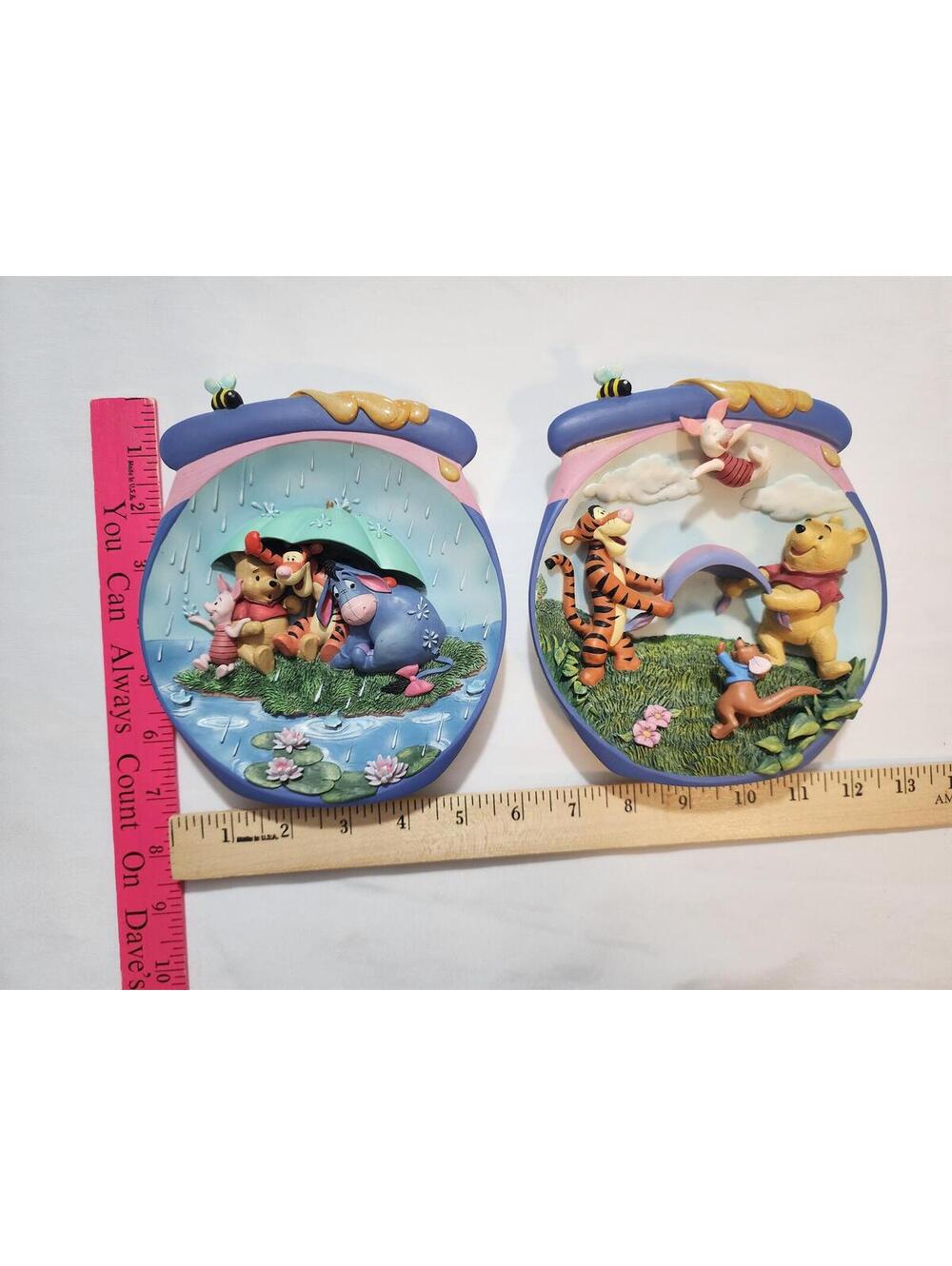 Disney Winnie the Pooh Hunnypot Adventures 3D Wall Plaque Set of 2